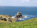 Rocky English coastline looking out to sea Royalty Free Stock Photo