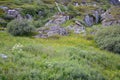 Rocky exposures in the tundra. Kola Peninsula