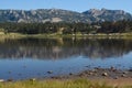 Rocky foothills Reflecting in Lake Estes