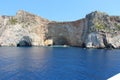 Rocky formation with cliffs and caves