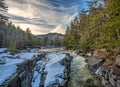 Rocky Gorge waterfall, New Hampshire Royalty Free Stock Photo