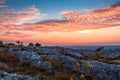 Rocky granite outcroppings appear at the top of High Point Royalty Free Stock Photo