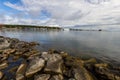 Rocky Great Lakes Coastal Panorama Royalty Free Stock Photo