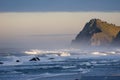 Rocky headland jutting into the Pacific Ocean