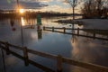 Rocky Hill, CT - December 23 2018 - Ferry Park Landing Flooded