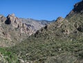 Rocky hills in Sabino Canyon, Tucson, Arizona Royalty Free Stock Photo