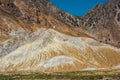 Rocky hills of the Stefanos crater on Nisyros island Royalty Free Stock Photo