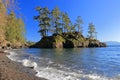 East Sooke Regional Park, Vancouver Island, Iron Mine Bay in Evening Light, British Columbia, Canada Royalty Free Stock Photo