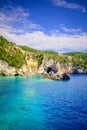 The rocky islands of Greece in the Ionian Sea. Between Paxos and Corfu.