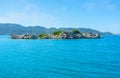 Rocky islet in Kekova bay, Turkey