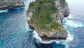 Rocky islet in the Indian oceanOcean. Aerial footage of isolated island, washed with sea waters. High quality 4k footage