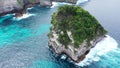 Rocky islet in the Indian oceanOcean. Aerial footage of isolated island, washed with sea waters. High quality 4k footage