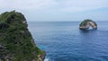 Rocky islet in the Indian oceanOcean. Aerial footage of isolated island, washed with sea waters. High quality 4k footage