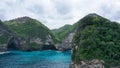 Rocky islet in the Indian oceanOcean. Aerial footage of isolated island, washed with sea waters. High quality 4k footage