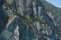 Rocky Cliffs Along the Tracy Arm Fjord in Alaska