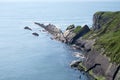 Rocky jagged coastline