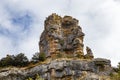 Rocky karstic limestone peak in Spain Royalty Free Stock Photo