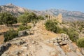 Rocky landscape around Lake Bafa in Turkey