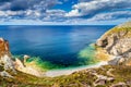 Rocky landscape at Cap de la Chevre, Finistere department, Parc Royalty Free Stock Photo