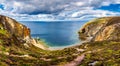 Rocky landscape at Cap de la Chevre, Finistere department, Parc Royalty Free Stock Photo