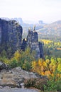 Rocky landscape in fall