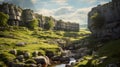 Karst In Yorkshire: A Serene And Majestic Valley In Daz3d Style