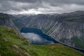 Rocky landscape with lake, Hardangervidda, Norway