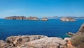Rocky landscape, Mediterranean ocean and islets of Malgrats