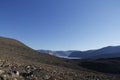 Rocky landscape of mountains from the community of Qikiqtarjuaq, Broughton Island