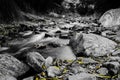 Rocky landscape at a small river