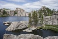 Rocky landscape of Sylvan Lake. Royalty Free Stock Photo