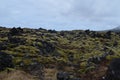 Rocky lava field with large volcanic rocks