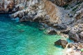 Rocky scenic mali bok orlec beach on cres island croatia