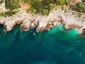 Rocky Mediterranean Coastline. Cape Veslo, Lustica Peninsula, Montenegro