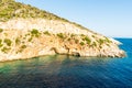 Rocky Mediterranean coastline in Magarali Koy bay area near Finike town in Antalya province of Turkey