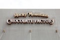 Rocky Mountain Chocolate Factory shop sign Royalty Free Stock Photo