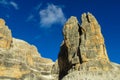 Rocky mountain cliff towers of Dolomiti di Brenta, Italy