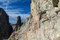 Rocky mountain cliffs towers of Dolomiti di Brenta, Italy