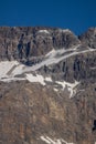 Rocky Mountain Face with Snow Patches Royalty Free Stock Photo