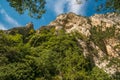 Rocky mountain in the famous Furlo gorge Royalty Free Stock Photo