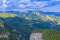 Rocky mountain and green forest Royalty Free Stock Photo