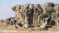 Rocky mountain at Guzelyurt town in Aksaray Turkey Royalty Free Stock Photo