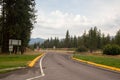 Rocky mountain highway rest area in Montana