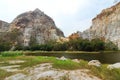 Rocky mountain of khao Ngu Stone Park , Ratchaburi , Thailand. Royalty Free Stock Photo