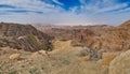 Rocky mountain landscape at Dana bioreserve in Jordan, Middle east Royalty Free Stock Photo