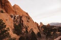 Rocky mountain landscape in Garden of the Gods in Colorado Royalty Free Stock Photo