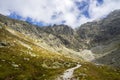 Rocky mountain landscape of Kozia Valley in the High Tatras