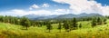 Rocky Mountain National Park panoramic view Royalty Free Stock Photo