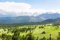 Rocky Mountain National Park panoramic view Royalty Free Stock Photo