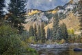 Rocky Mountain Range in Colorado during the season of Autumn Royalty Free Stock Photo